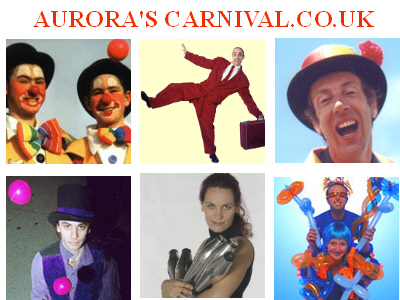 Aurora's Carnival Entertainment Agency. Performer available around the Midlands